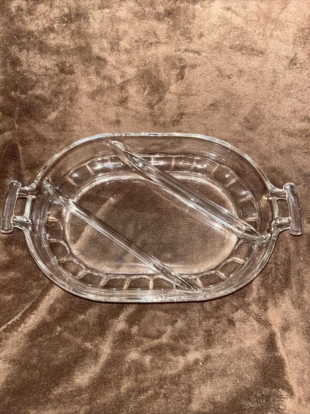 Raleigh by fostoria Three Part Divided Serving dish